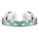 Mottled Aqua and White Polkadots-10 Full-Body Skin Kit for the Beats by Dre Solo 3 Wireless Headphones