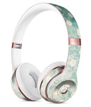 Mottled Aqua and White Polkadots-10 Full-Body Skin Kit for the Beats by Dre Solo 3 Wireless Headphones