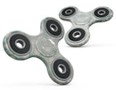 Mottled Aqua and White Polkadots-10 Full-Body Fidget Spinner Skin-Kit