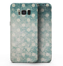 Mottled Aqua and White Polkadots-10 - Samsung Galaxy S8 Full-Body Skin Kit