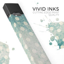 Mottled Aqua and White Polkadots-10 - Premium Decal Protective Skin-Wrap Sticker compatible with the Juul Labs vaping device