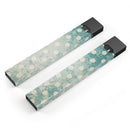 Mottled Aqua and White Polkadots-10 - Premium Decal Protective Skin-Wrap Sticker compatible with the Juul Labs vaping device