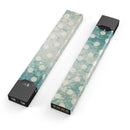 Mottled Aqua and White Polkadots-10 - Premium Decal Protective Skin-Wrap Sticker compatible with the Juul Labs vaping device