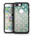 Mottled Aqua and White Polkadots-10 - iPhone 7 or 7 Plus Commuter Case Skin Kit