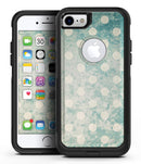 Mottled Aqua and White Polkadots-10 - iPhone 7 or 8 OtterBox Case & Skin Kits