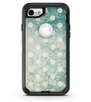 Mottled Aqua and White Polkadots-10 - iPhone 7 or 8 OtterBox Case & Skin Kits