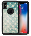 Mottled Aqua and White Polkadots-10 - iPhone X OtterBox Case & Skin Kits