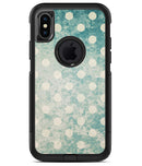 Mottled Aqua and White Polkadots-10 - iPhone X OtterBox Case & Skin Kits