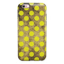 Mottled Black and Yellow Polkadots iPhone 6/6s or 6/6s Plus 2-Piece Hybrid INK-Fuzed Case