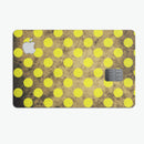 Mottled Black and Yellow Polkadots - Premium Protective Decal Skin-Kit for the Apple Credit Card