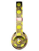 Mottled Black and Yellow Polkadots Full-Body Skin Kit for the Beats by Dre Solo 3 Wireless Headphones