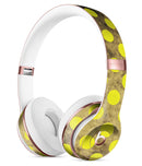 Mottled Black and Yellow Polkadots Full-Body Skin Kit for the Beats by Dre Solo 3 Wireless Headphones