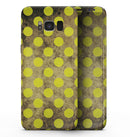 Mottled Black and Yellow Polkadots - Samsung Galaxy S8 Full-Body Skin Kit