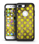 Mottled Black and Yellow Polkadots - iPhone 7 or 7 Plus Commuter Case Skin Kit