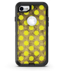 Mottled Black and Yellow Polkadots - iPhone 7 or 8 OtterBox Case & Skin Kits