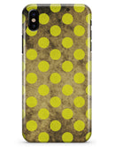 Mottled Black and Yellow Polkadots - iPhone X Clipit Case