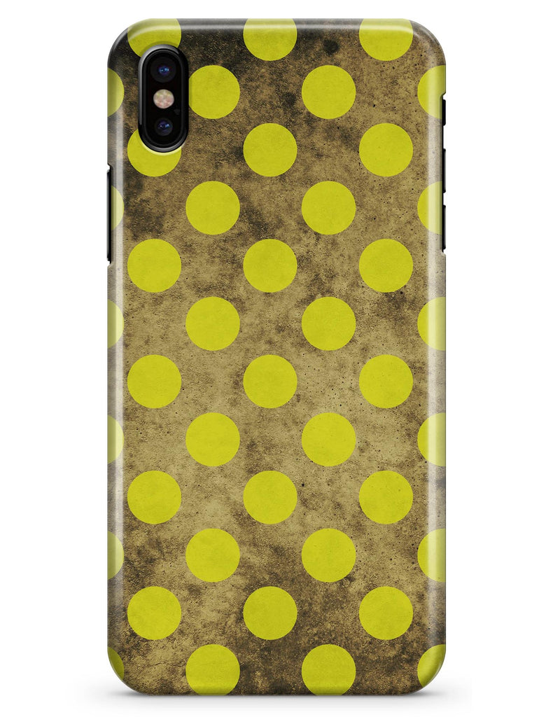 Mottled Black and Yellow Polkadots - iPhone X Clipit Case