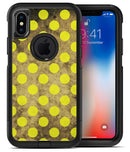 Mottled Black and Yellow Polkadots - iPhone X OtterBox Case & Skin Kits