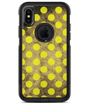 Mottled Black and Yellow Polkadots - iPhone X OtterBox Case & Skin Kits