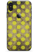Mottled Black and Yellow Polkadots - iPhone X Skin-Kit