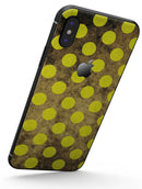 Mottled Black and Yellow Polkadots - iPhone X Skin-Kit