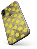 Mottled Black and Yellow Polkadots - iPhone X Skin-Kit