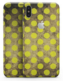 Mottled Black and Yellow Polkadots - iPhone X Skin-Kit