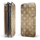Mottled Brown and White Polkadots -7 iPhone 6/6s or 6/6s Plus 2-Piece Hybrid INK-Fuzed Case