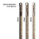 Mottled Brown and White Polkadots -7 iPhone 6/6s or 6/6s Plus 2-Piece Hybrid INK-Fuzed Case