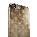 Mottled Brown and White Polkadots -7 iPhone 6/6s or 6/6s Plus 2-Piece Hybrid INK-Fuzed Case