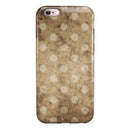 Mottled Brown and White Polkadots -7 iPhone 6/6s or 6/6s Plus 2-Piece Hybrid INK-Fuzed Case