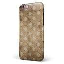 Mottled Brown and White Polkadots -7 iPhone 6/6s or 6/6s Plus 2-Piece Hybrid INK-Fuzed Case