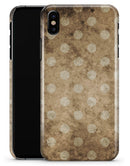 Mottled Brown and White Polkadots -7 - iPhone X Clipit Case