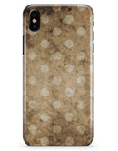 Mottled Brown and White Polkadots -7 - iPhone X Clipit Case