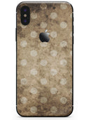 Mottled Brown and White Polkadots -7 - iPhone X Skin-Kit