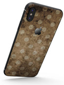 Mottled Brown and White Polkadots -7 - iPhone X Skin-Kit