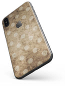 Mottled Brown and White Polkadots -7 - iPhone X Skin-Kit