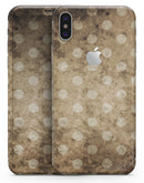 Mottled Brown and White Polkadots -7 - iPhone X Skin-Kit