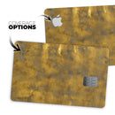 Mottled Golden Fibers - Premium Protective Decal Skin-Kit for the Apple Credit Card