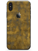Mottled Golden Fibers - iPhone X Skin-Kit