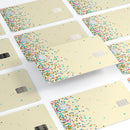 Mulitcolor Falling Confetti Over Off White  - Premium Protective Decal Skin-Kit for the Apple Credit Card