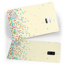 Mulitcolor Falling Confetti Over Off White  - Premium Protective Decal Skin-Kit for the Apple Credit Card