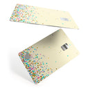 Mulitcolor Falling Confetti Over Off White  - Premium Protective Decal Skin-Kit for the Apple Credit Card