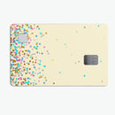 Mulitcolor Falling Confetti Over Off White  - Premium Protective Decal Skin-Kit for the Apple Credit Card