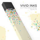 Mulitcolor Falling Confetti Over Off White  - Premium Decal Protective Skin-Wrap Sticker compatible with the Juul Labs vaping device