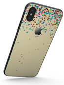 Mulitcolor Falling Confetti Over Off White  - iPhone X Skin-Kit