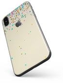 Mulitcolor Falling Confetti Over Off White  - iPhone X Skin-Kit