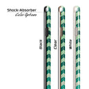 Multi-shades of Green Chevron Pattern iPhone 6/6s or 6/6s Plus 2-Piece Hybrid INK-Fuzed Case