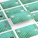 Multi-shades of Green Chevron Pattern - Premium Protective Decal Skin-Kit for the Apple Credit Card