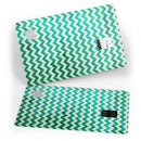 Multi-shades of Green Chevron Pattern - Premium Protective Decal Skin-Kit for the Apple Credit Card